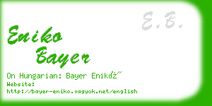 eniko bayer business card